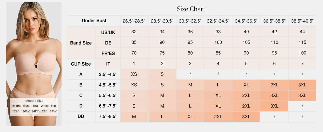Strapless Bra Sizing Guide: How to Find Your Perfect Fit